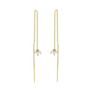 KARMA Earring Pull Through Triple Flower